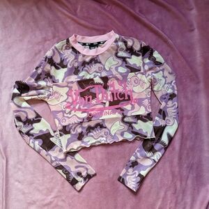 Von Dutch Camouflage Long Sleeve Top Says s